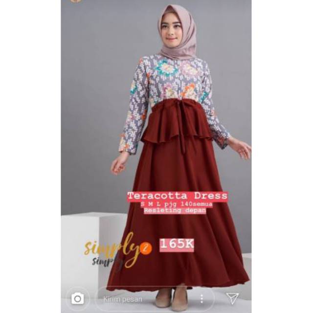 Teracotta dress by simply2simply l baju  batik  l gamis  