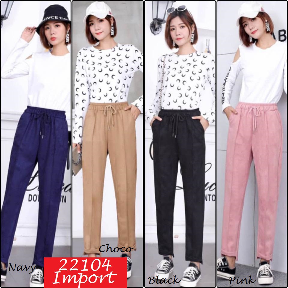 BC22104 - Pants (Import) Bahan Suede Premium