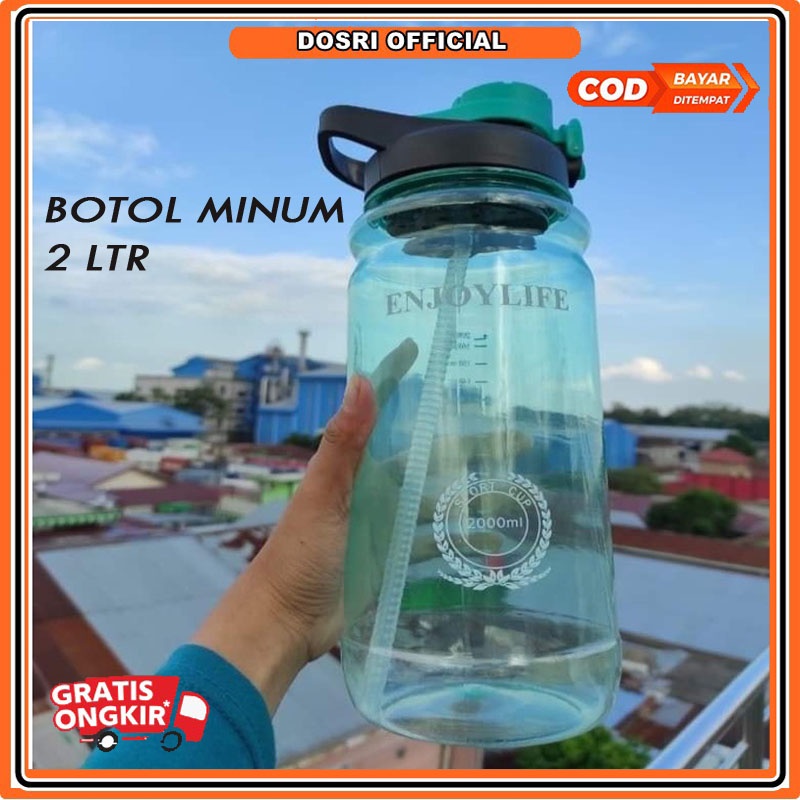 [BISA COD] Botol minum jumbo portable Original 2 Liter Seliya Enjoy Life water bottle 2000 ML