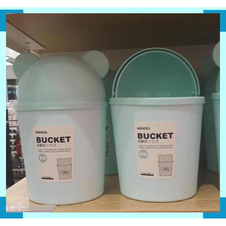 Bucket Miniso | Keranjang Miniso | Tempat Sampah Mini | Tempat Sampah