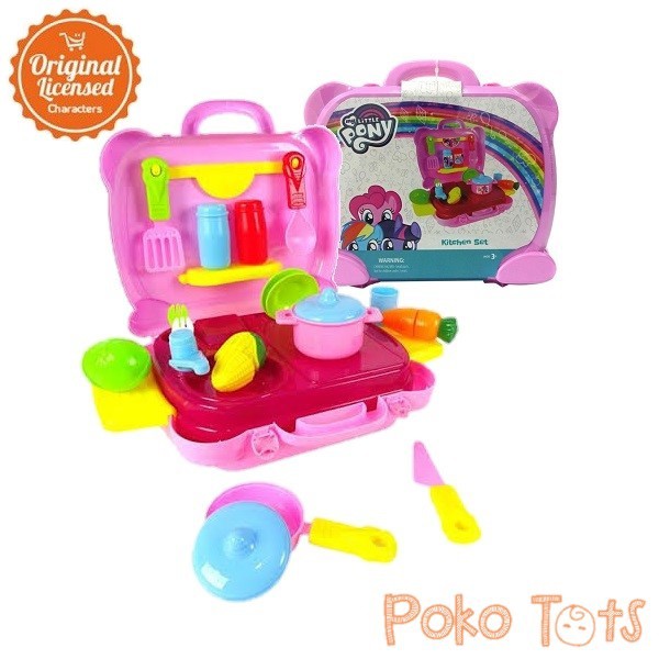 Happy Toon My Little Pony Kitchen Set Case Mainan Masakan Koper Anak Perempuan
