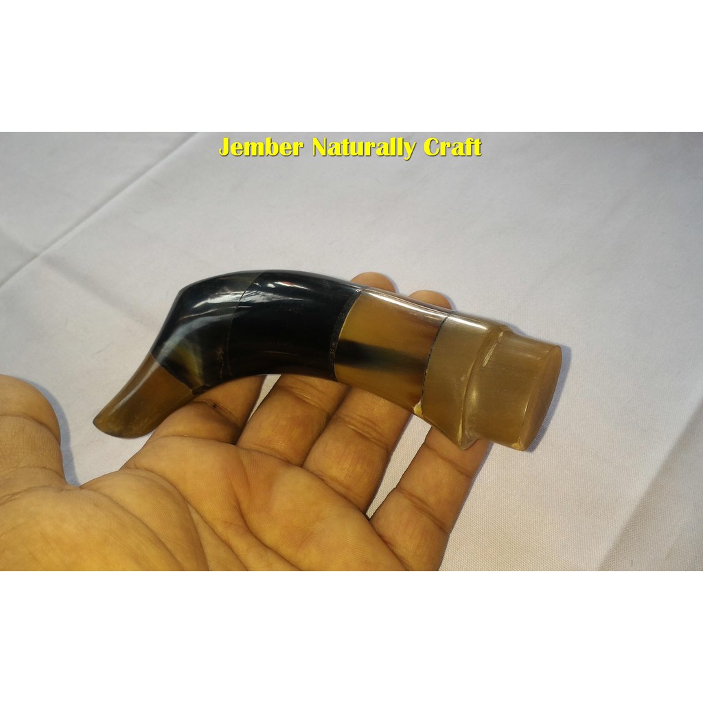 Gagang GOLOK Sembelih TANDUK SAPI HITAM PUTIH NATURALLY CRAFT JEMBER