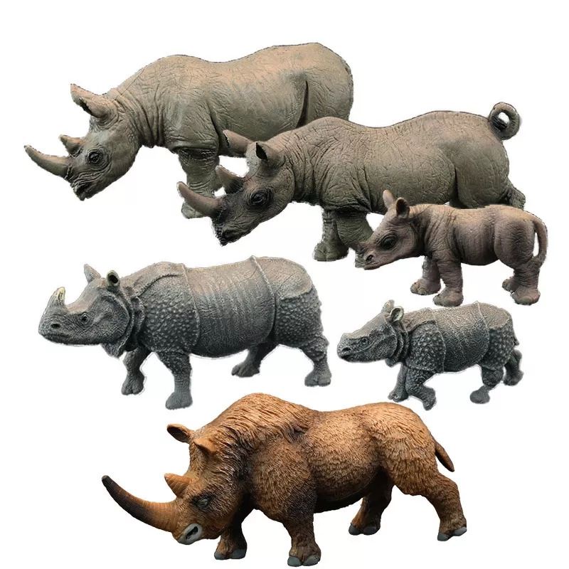Rhinoceros Wild Animal Binatang Buas Badak Action Figure Jungle Park