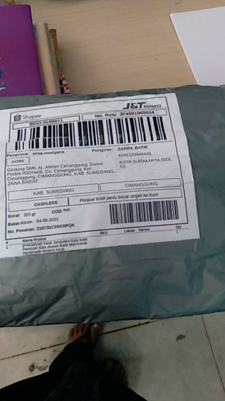 [premium] Tunik Jumputan Grey Batik Premium Solo Atasan Batik Midi Kombi Handmade Modern Kerja