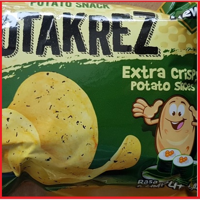 Potakrez Potato Snack Krispi Rasa Rumput Laut | Ayam Geprek dll 1 pack 10 pcs