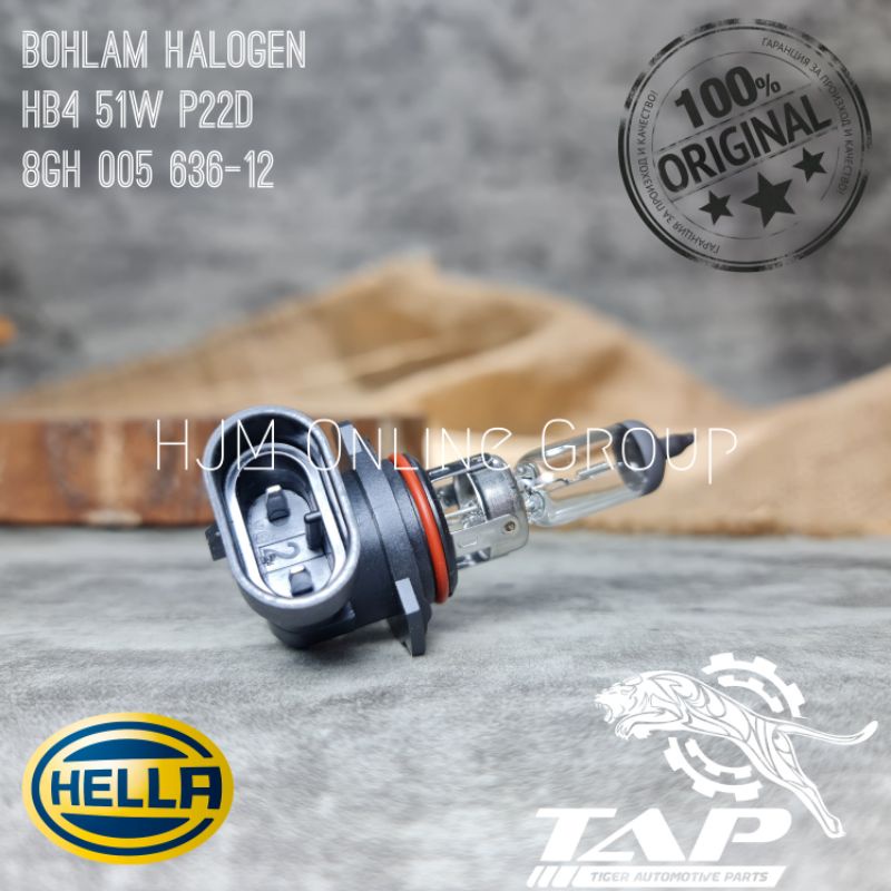 BOHLAM LAMPU HALOGEN HELLA HB4 12V 51W ORIGINAL