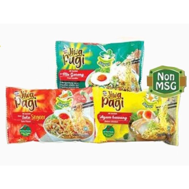 kobe jiwa pagi mie instant goreng / ayam bawang / soto tanpa MSG 80 gram