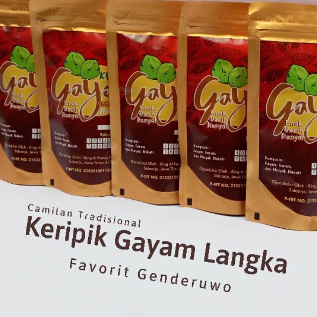 

Keripik Gayam Langka standing pouch