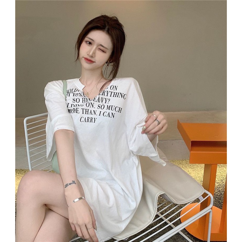 【Ready】[✅BISA COD] #Sisjuly# Y2K Top 2022Gadis Gaya Korea Lengan PendekTT-shirt Musim Panas Trendi Temperamen200Kebesaran Wanita Longgar Terima Dalam 2-3 Hari Dukung COD