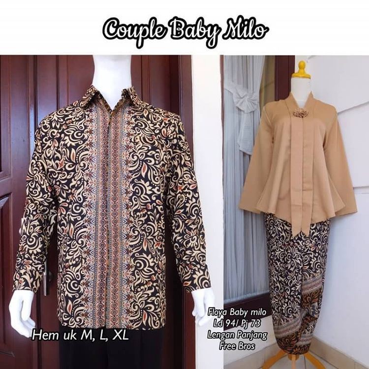 Set Couple Kebaya Floy Milo + Kemeja Lengan Panjang