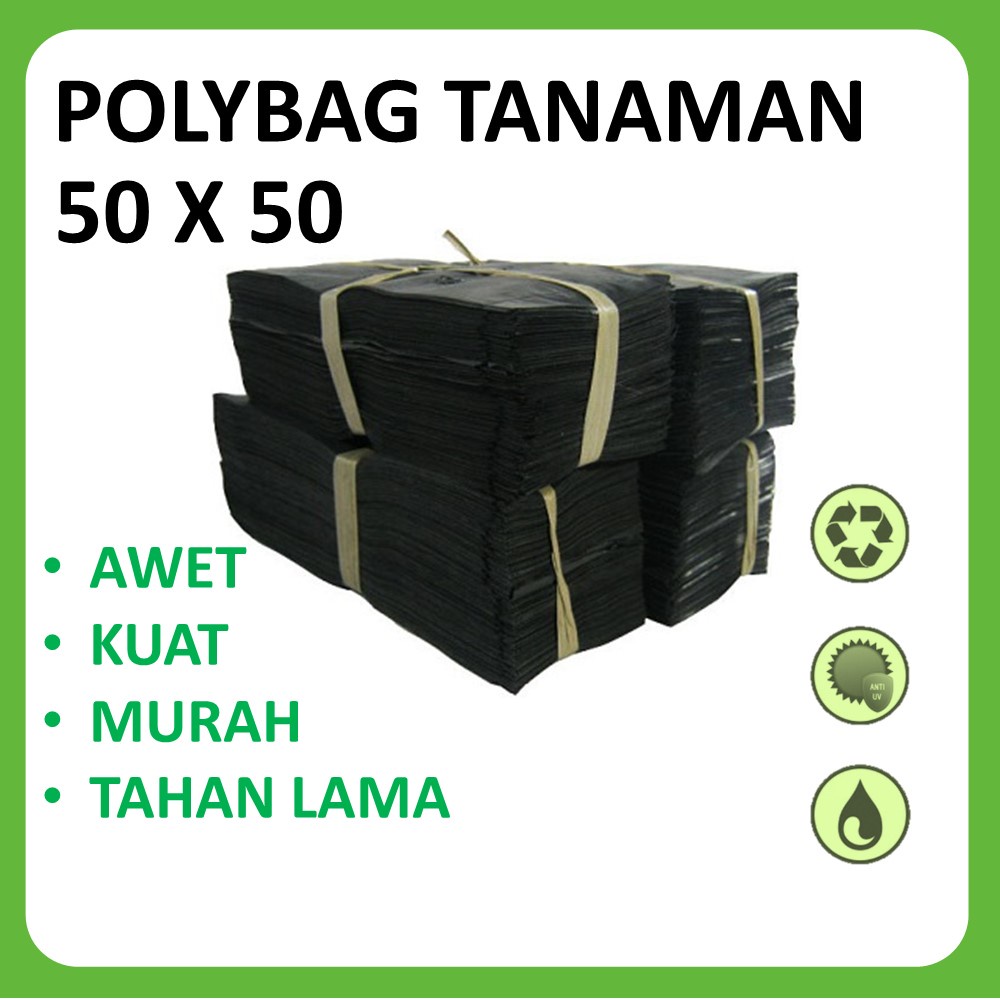 Polybag 50x50 Plastik Polibag Tanaman Besar Polibek Tebal 50x50 Pot Bibit Sayuran Bunga Buah 1pcs