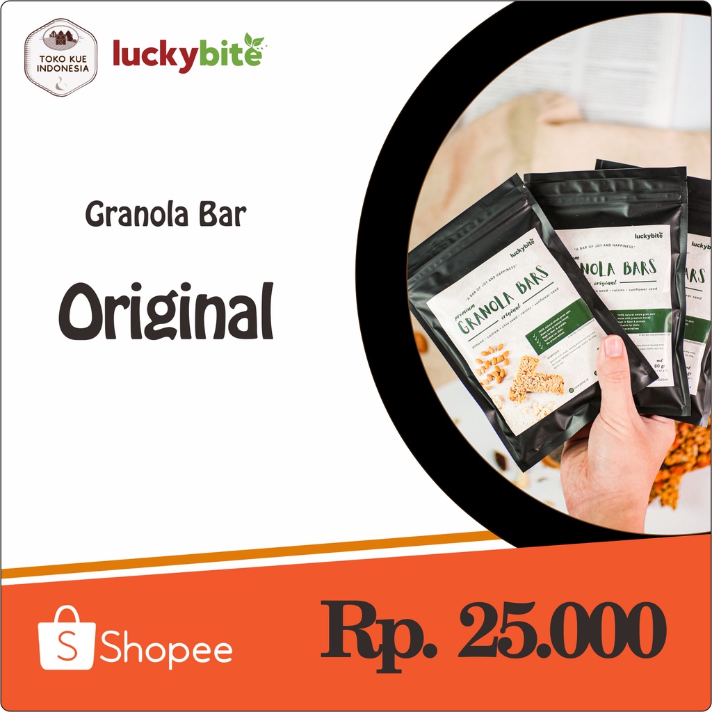 

Makanan Cemilan Snack Healthy Sereal GRANOLA BAR ORIGINAL Oatbits Murah Sehat Diet Rendah Kalori