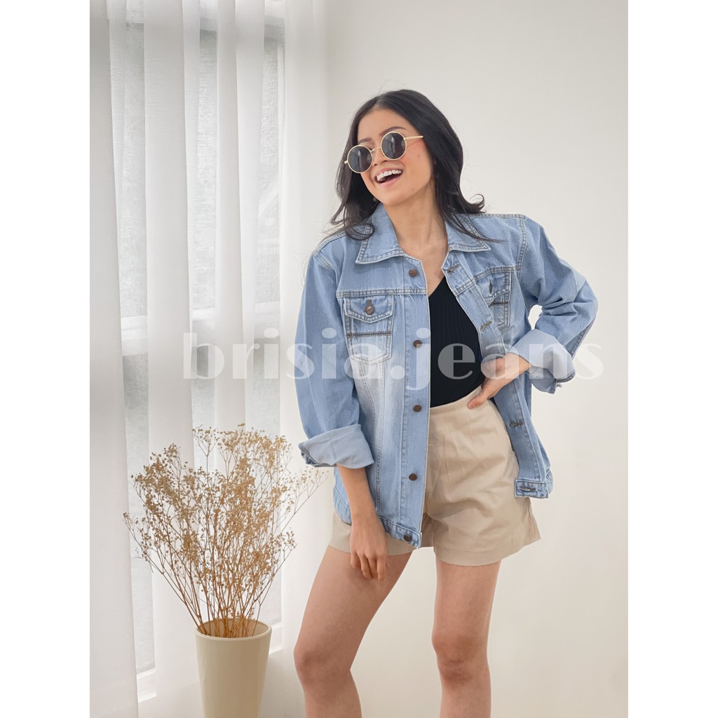 [SIZE M- XXXL] 7 WARNA - LEXY Denim Jacket / Oversized Jacket Jeans