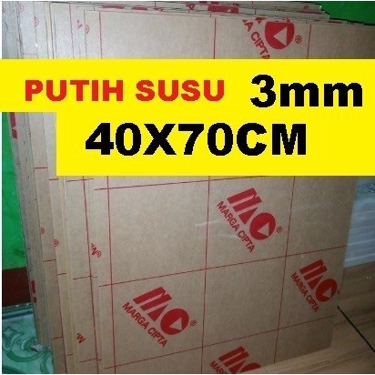 

Acrylic - Akrilik Putih Susu - Marga Cipta tebal 3mm ukuran 40x70cm