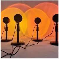 SUNSET LAMP LED Motif Lampu Tidur Proyektor Atmosphere Lamp Night Light Lamp Holder