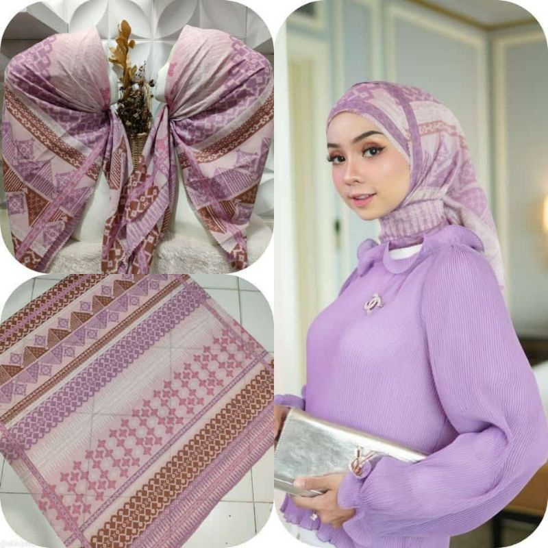 Hijab Motif Halwa / Hijab Branded Segiempat