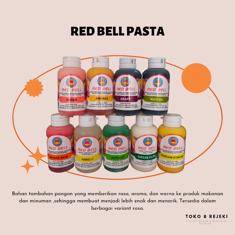 

Redbell Pasta Makanan / Perasa dan Pewarna Makanan Aneka Varian