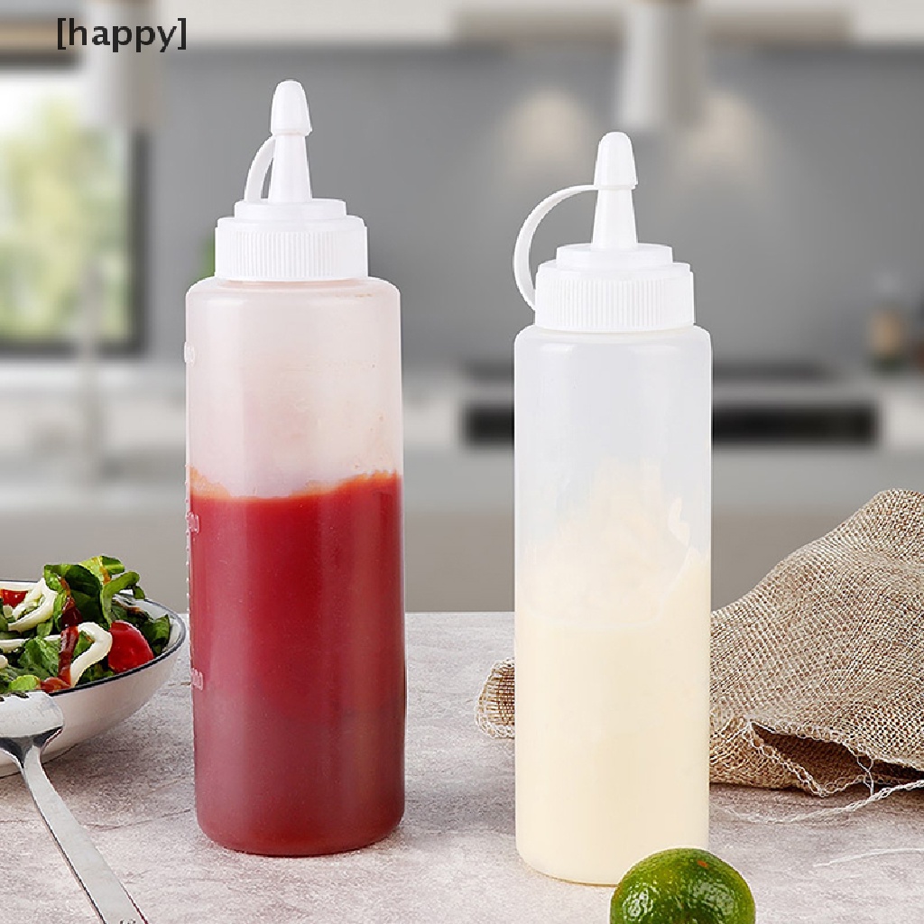 4pcs Botol Dispenser Saus Salad / Kecap Model Remas