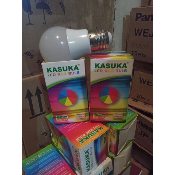 lampu bohlam LED 7warna 3waat