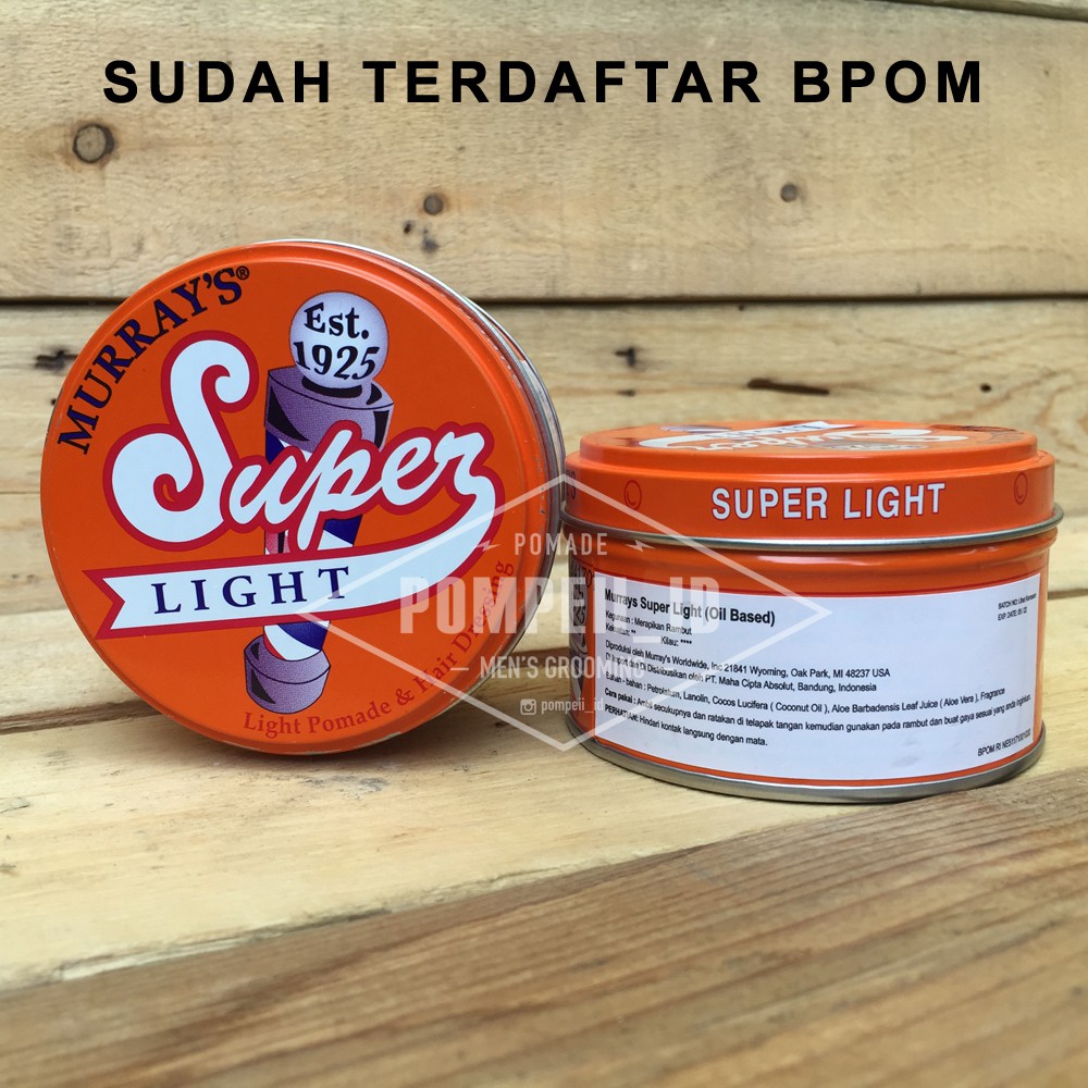 Pomade Murray's Superlight 3 oz Oilbased BPOM