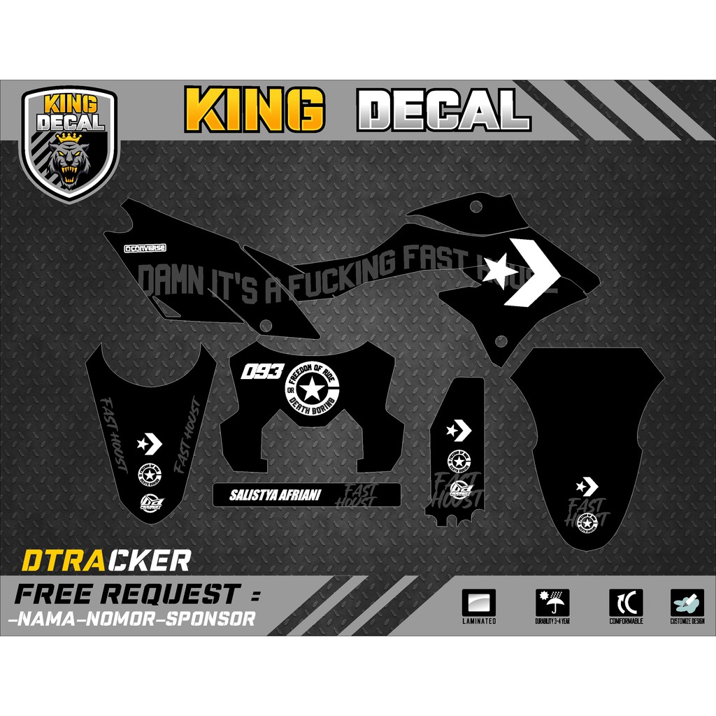 DECAL DTRACKER DECAL KLX BF KLX OLD KLX S DECAL KX CUSTOME DECAL MURAH KLX BF 150L DECAL CRF 150L 27