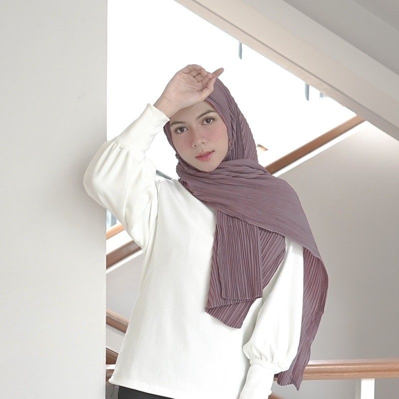 ( pp ) pashmina plisket shawl | ceruty babydoll original pashmiina lidi full plikset 180 × 75