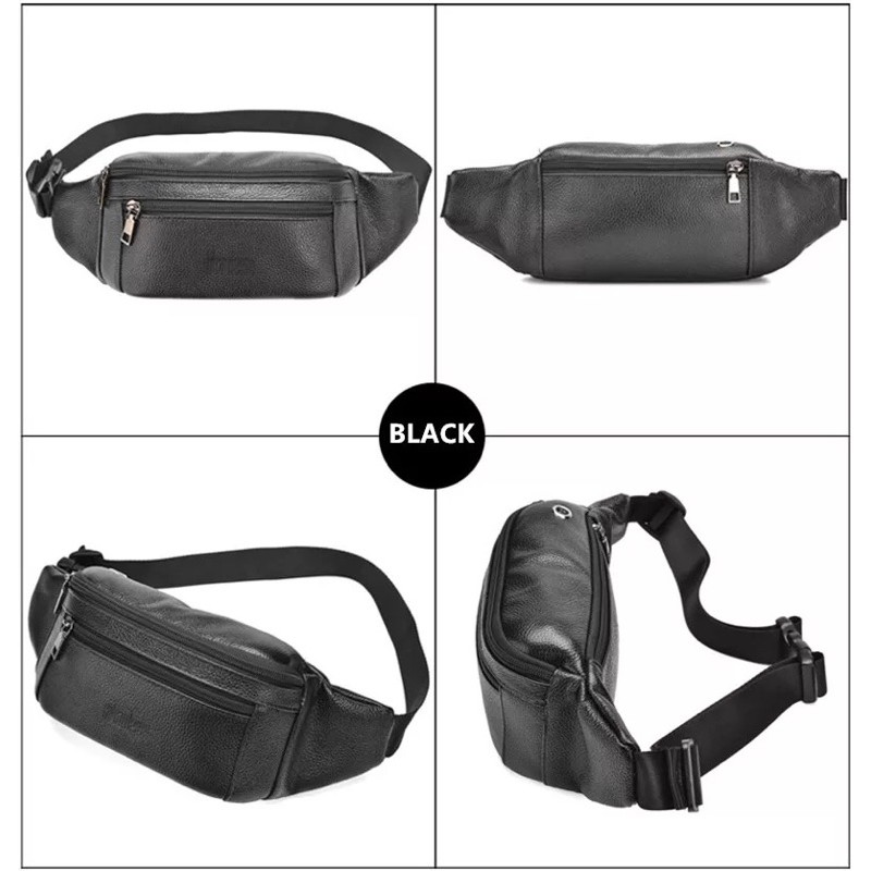 TAS PINGGANG KULIT ASLI TAS PRIA KULIT ASLI WAIST BAG KULIT WAIST BAG KULIT TAS SEPEDA TAS KULIT