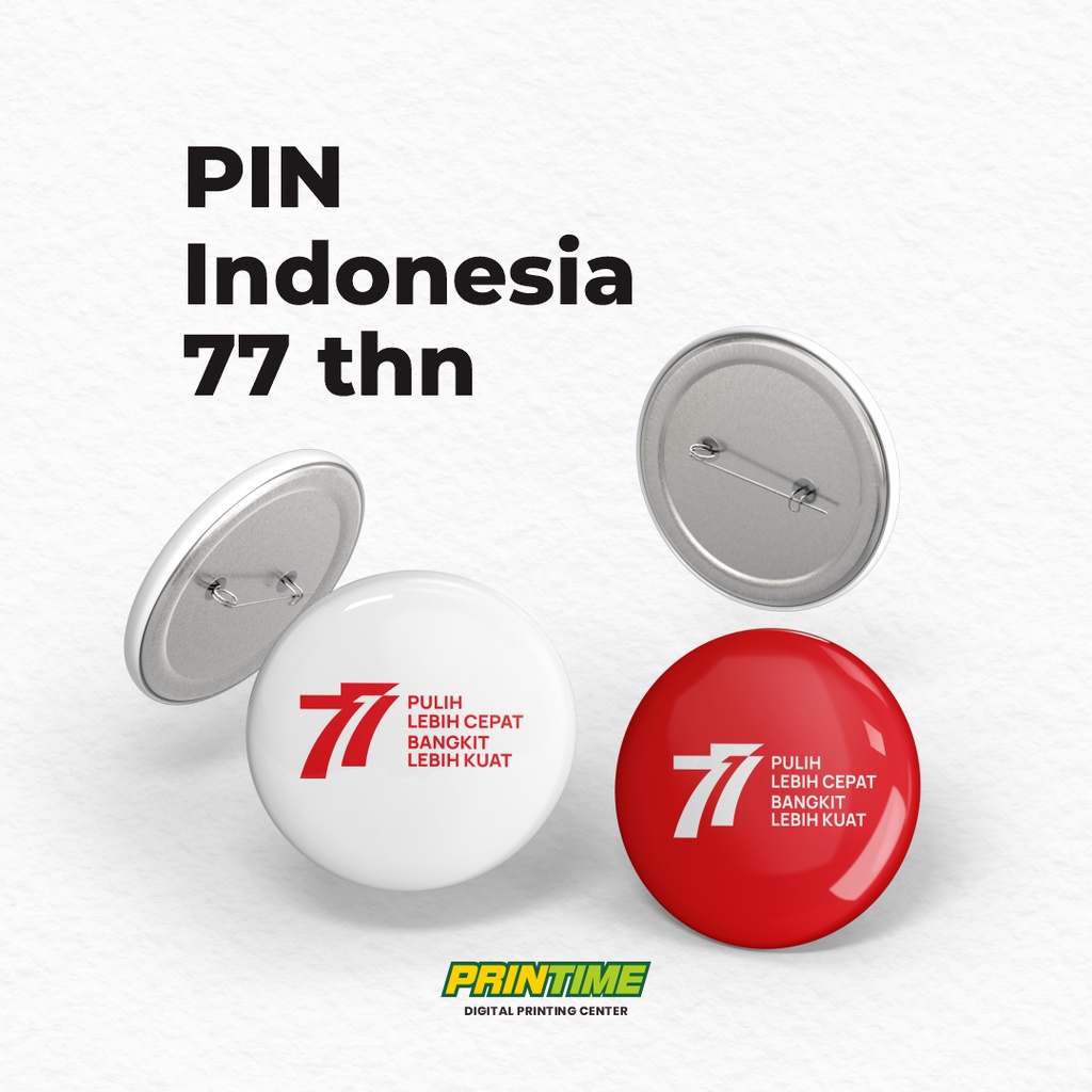 PIN INDONESIA - SAYA SUDAH DIVAKSIN | PIN CUSTOM | 5.8 CM - PRINTIME