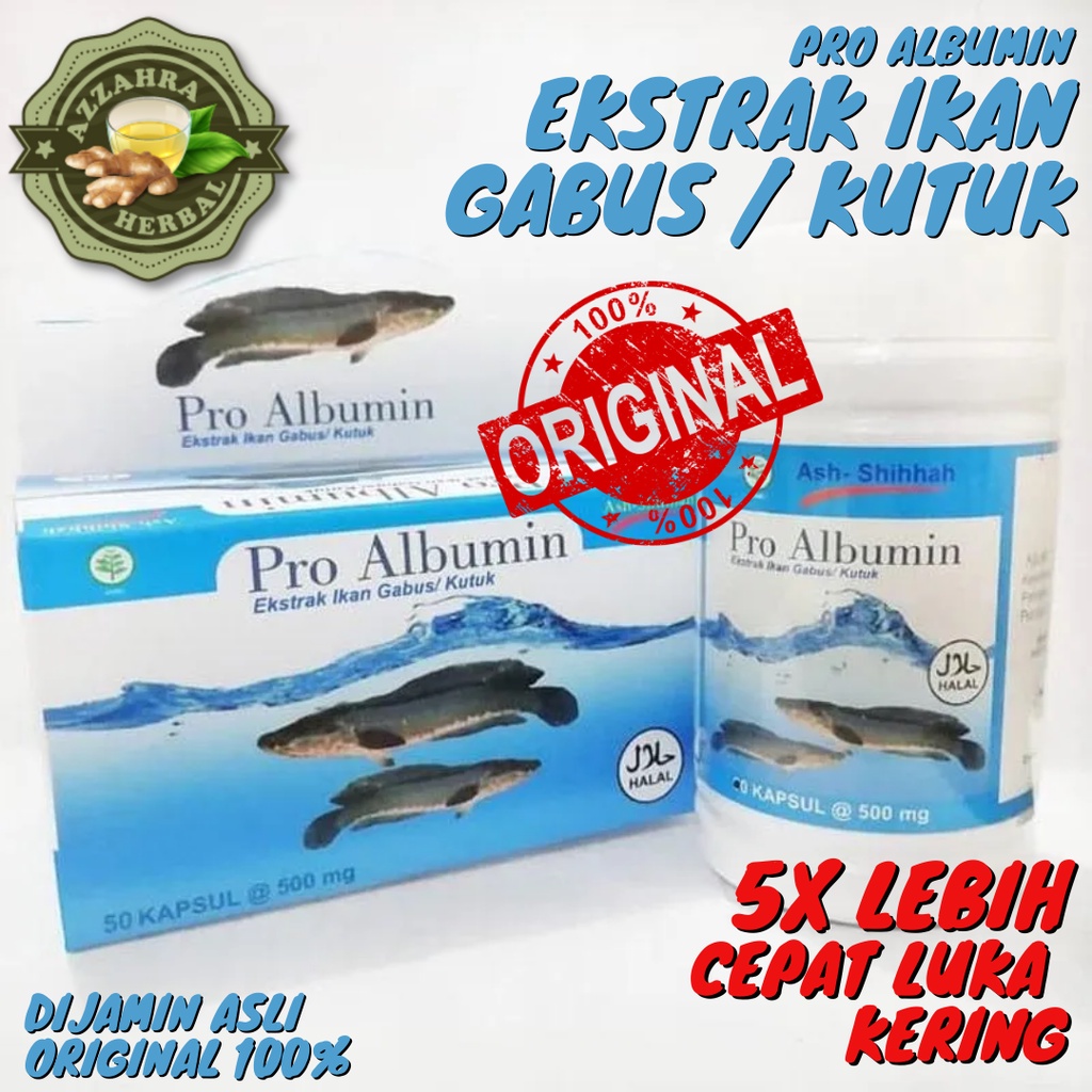 Kapsul Kutuk 50 Kapsul (Ekstrak Albumin) Ikan Gabus Obat Pasca Operasi 5x Bekas Luka Jahitan Cepat Kering / PRO ALBUMIN Original 50 Kapsul / Ekstrak Ikan Gabus