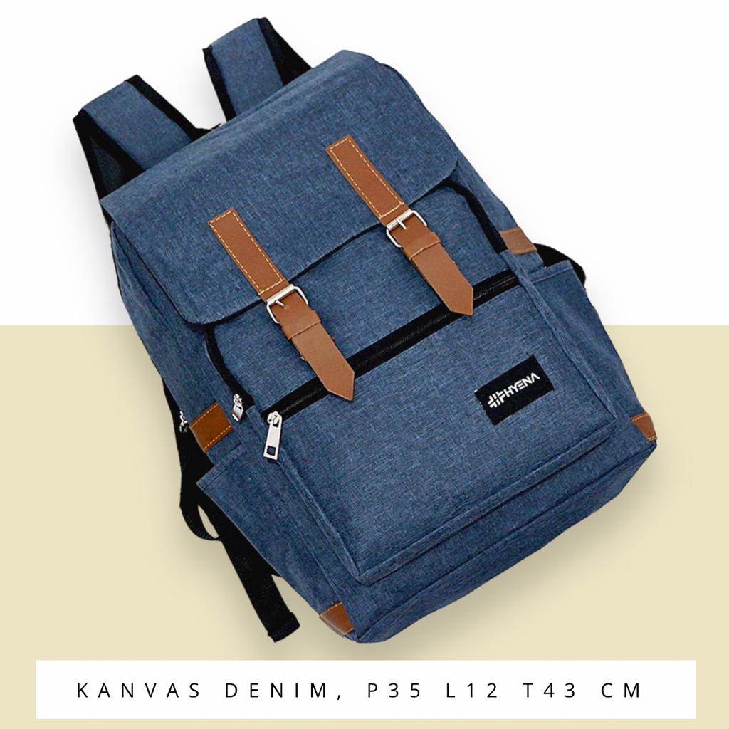 COD - TAS BACKPACK FASHION TRAVELLER RANSEL OUTDOOR PRIA TERBARU HEYNA TAS PUNGGUNG PARASUT SEKOLAH KULIAH NGANTOR