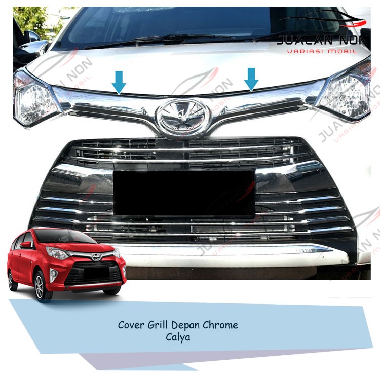 Cover Grill Depan Front Grill Cover Chrome Mobil Calya