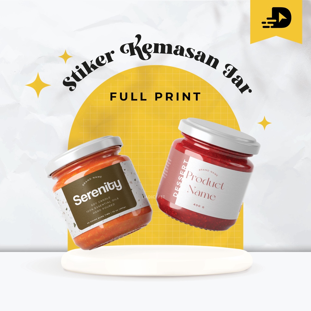 

[MINIM 30 PCS] Stiker Kemasan Jar / Sticker Kemasan Jar