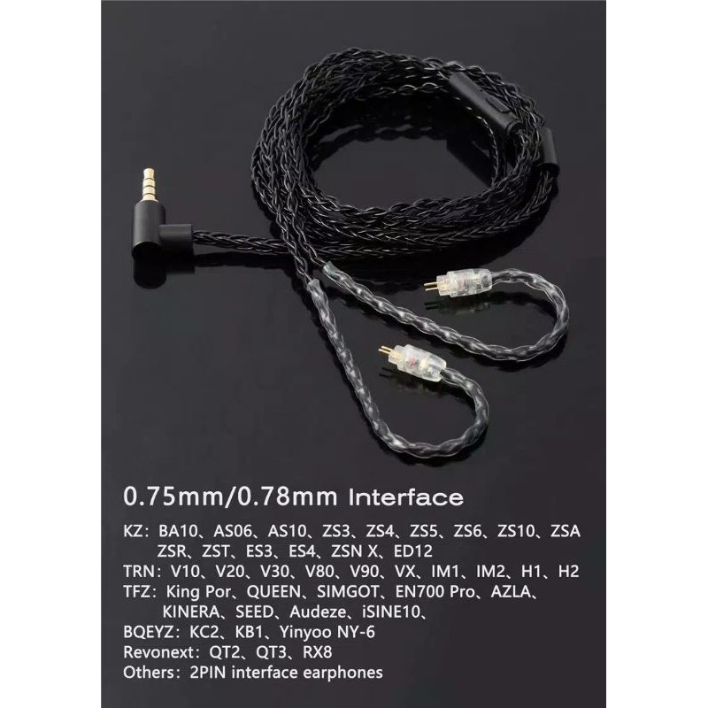 Jcally 8 Core Jc08s KZ Upgrade Cable Kabel Upgrade KZ EDX KZ ZSN Pro X KZ ZS3 KZ ZST X KZ ZSA ZS5 KZ ZSN Pro Zst zs3 zs5 zsa zs6 ed12 edx zst x kz zsn pro x kabel kz zs10 zs10 pro zsx es3 trn mt1