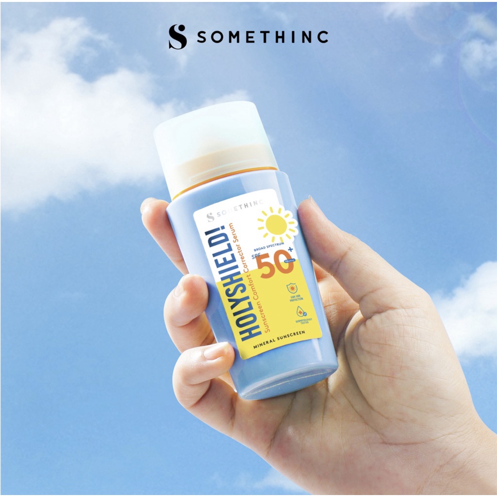 SOMETHINC Holyshield! Sunscreen Comfort Corrector Serum SPF 50+ PA++++ - Sunblock Pelindung dari Sinar Matahari