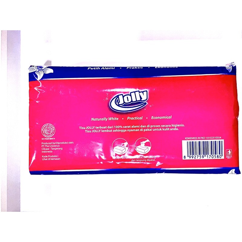 Tisu tissue facial jolly 250 sheets 2ply