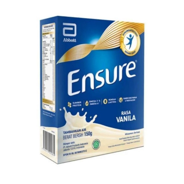 

Ensure Vanilla 150Gr Susu Nutrisi Dewasa Rendah Laktosa - Adult Nutrition Powder