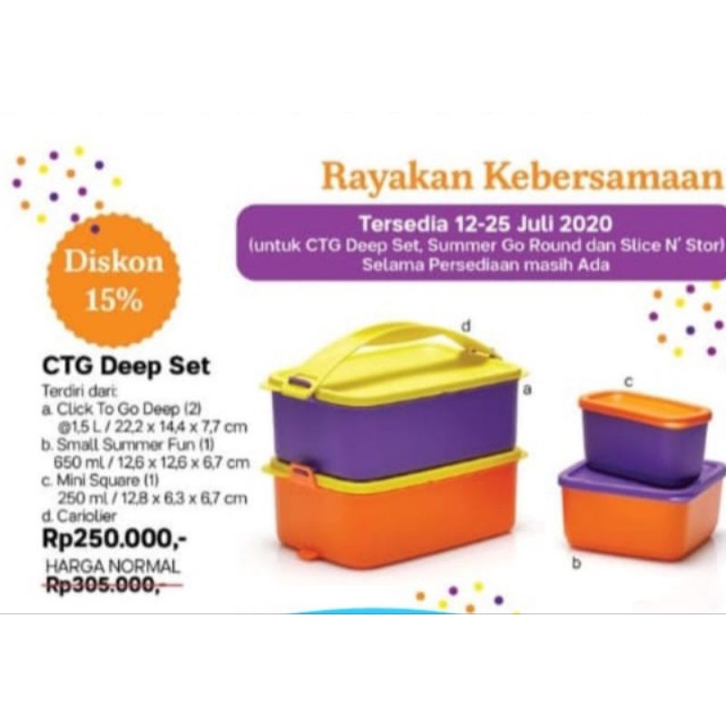 CTG Deep Set tupperware