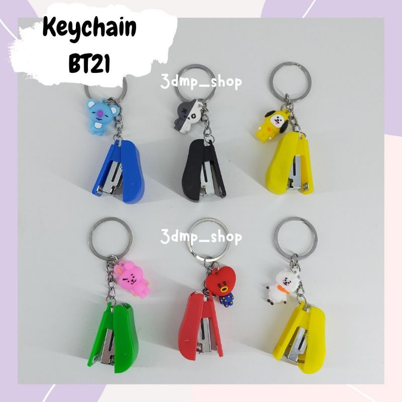 Keychain gantungan kunci ganci bt21 bts koya van chimmy rj tata cooky