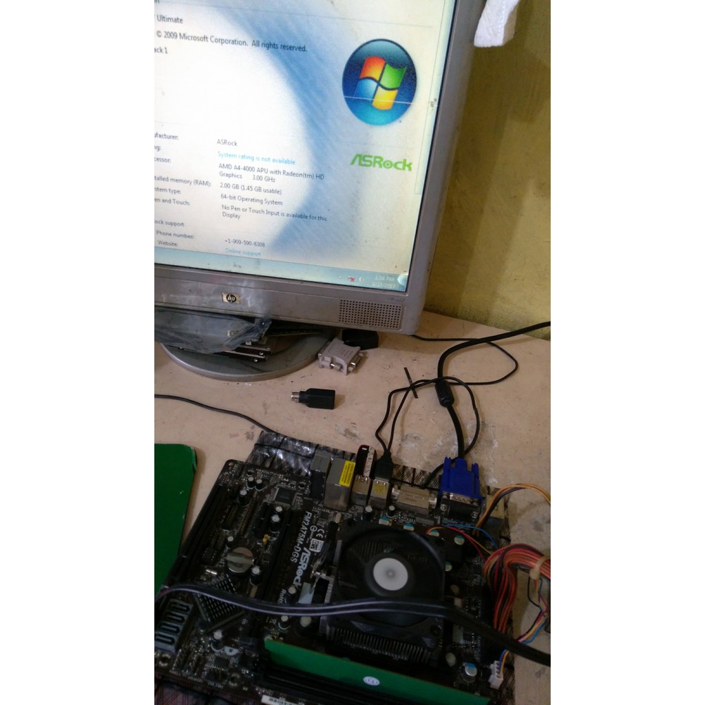 Amd Dualcore + Motherboard ASrock fm2A75 2nd bagus