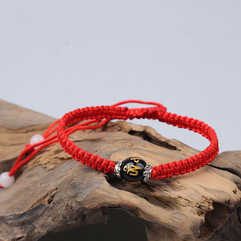 Gelang Lucky Red String Rope Agates Beads