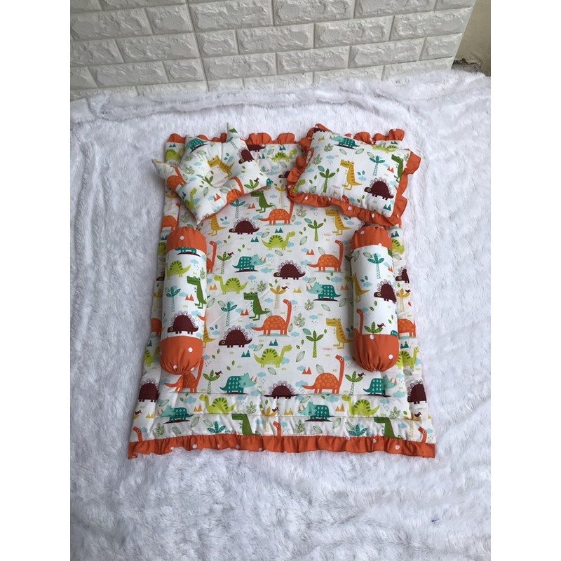 BEDCOVER BAYI SET BANTAL GULING BERCOVER/ SELIMUT BAYI / KASUR BAYI / ALAS TIDUR BAYI (LENGKAP)