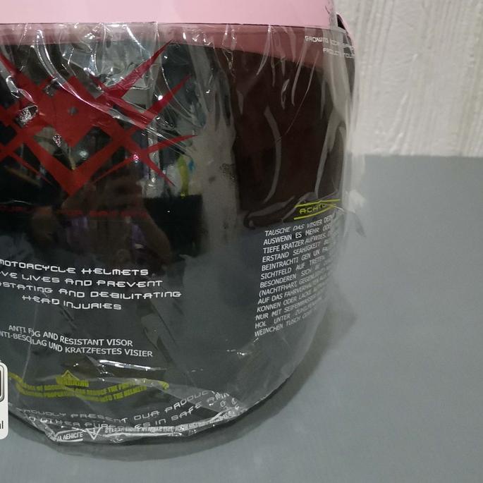 ✴ [BISA ] HELM HALF FACE EVOLUTION MOTIF KORAN PINK GLOSSY MIRIP GM EVO MURAH HELM DEWASA HELM NEWS 