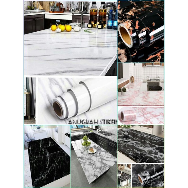 Stiker dinding sticker meja kaca lemari lantai kitchenset meja belajar wallsticker