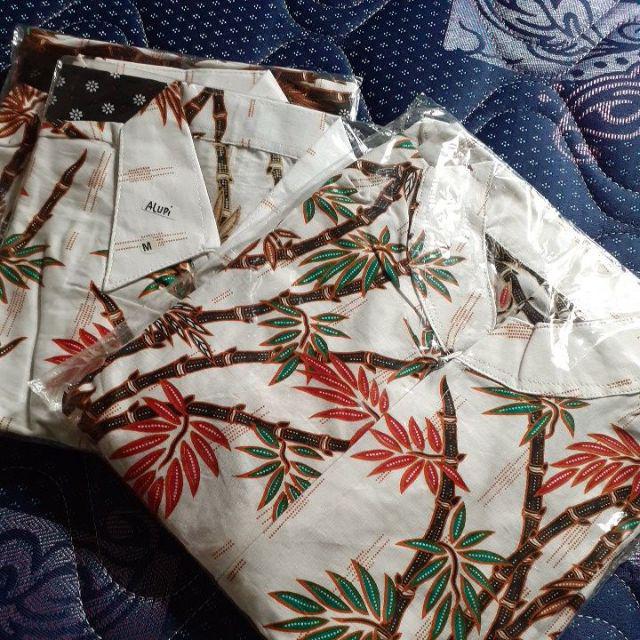 Baju Batik Couple Gamis Batik Keluarga Sogan Modern Bi3 Motif Bambu Terbaru