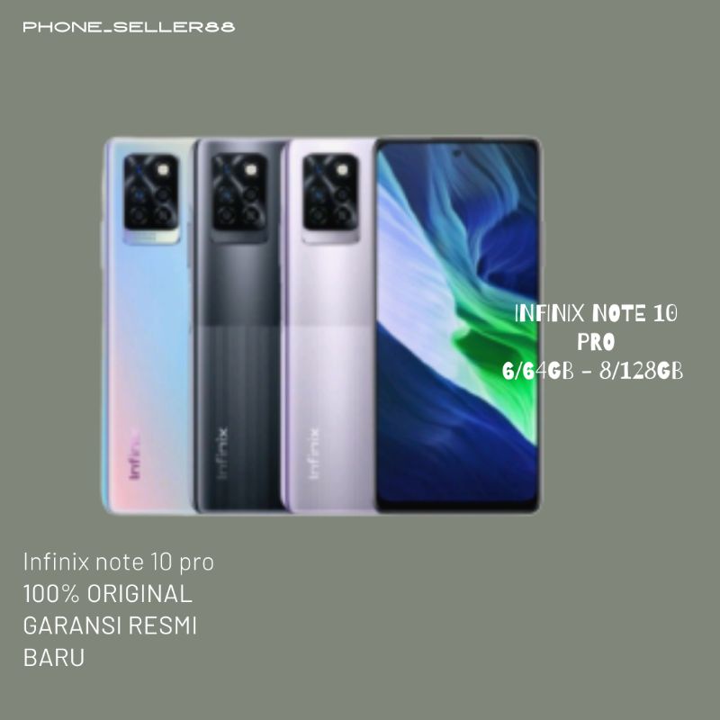 infinix note 10 pro NFC 6/64GB-8/128GB GARANSI RESMI NEW ORIGINAL