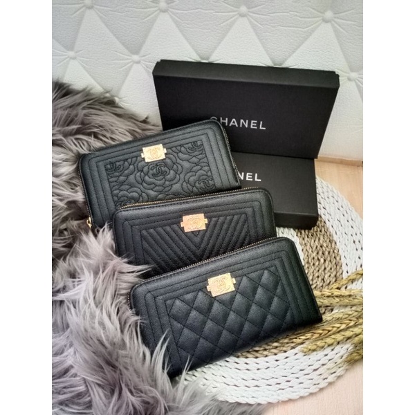 DOMPET CHANEL PANJANG 1 RESLETING FREE BOX