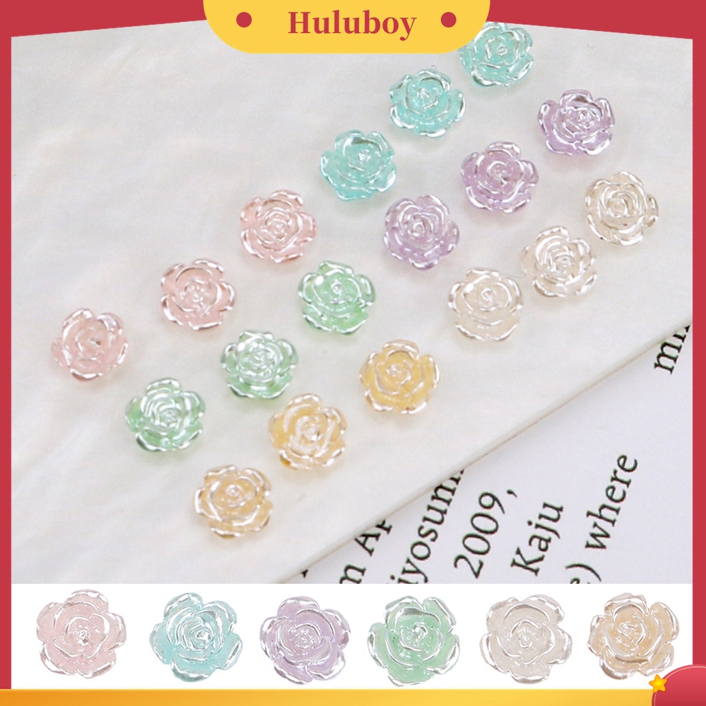 Huluboy Huluboy♡ 50 Pcs Ornamen Bunga Camellia Aneka Warna Untuk Dekorasi Manicure