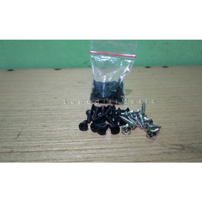 aksesoris gitar bass screw skrup baut pickguard body pickguard pickup fender