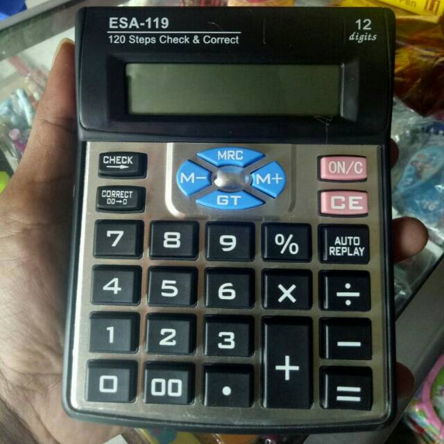 

kalkulator calculator Esa-119 12 digit check correct