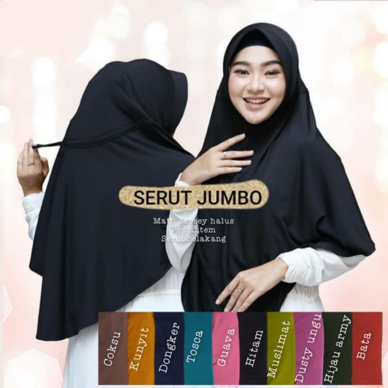 Serut Jokowi Jumbo /Jilbab Serut Jumbo